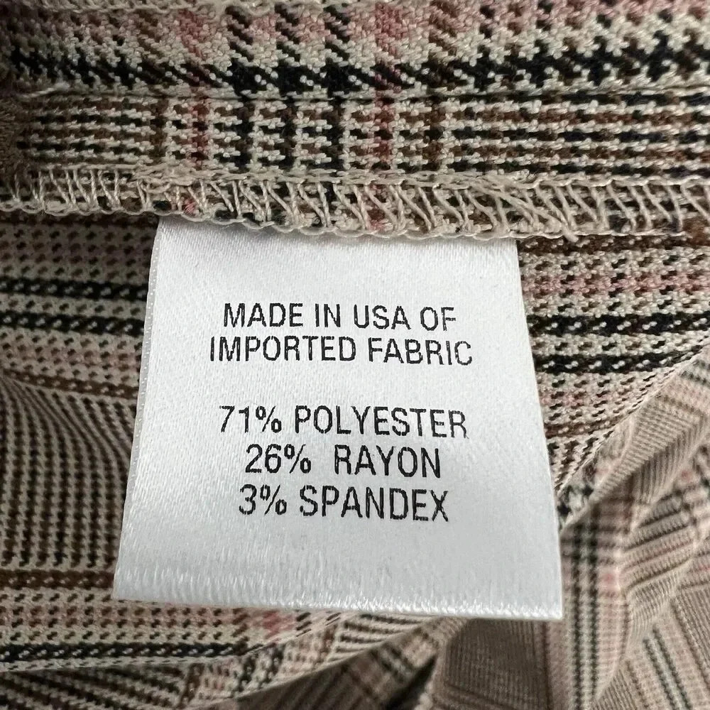 Drew Isabelle Pant Check pattern Camel Brown Prep… - image 9